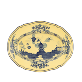 Azalea-pink porcelain oval platter | Ginori1735 | GINORI 1735